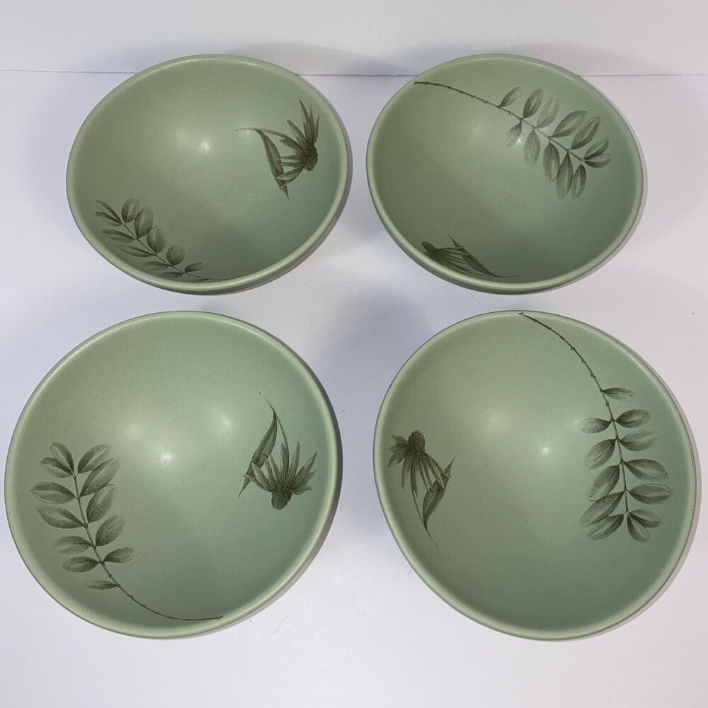 Pfaltzgraff Portfolio Naturewood Green 5 1/2" Rice Soup Cereal Bowls Set Of 4